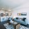 Eleanor Seattle apartment with living room and bar seating