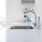 Close-up of modern kitchen faucet at Eleanor Apartments in Seattle