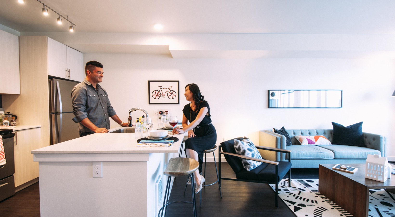 Cook, Create, And Entertain In Style Contemporary kitchen design with stainless steel appliances at Eleanor in Seattle